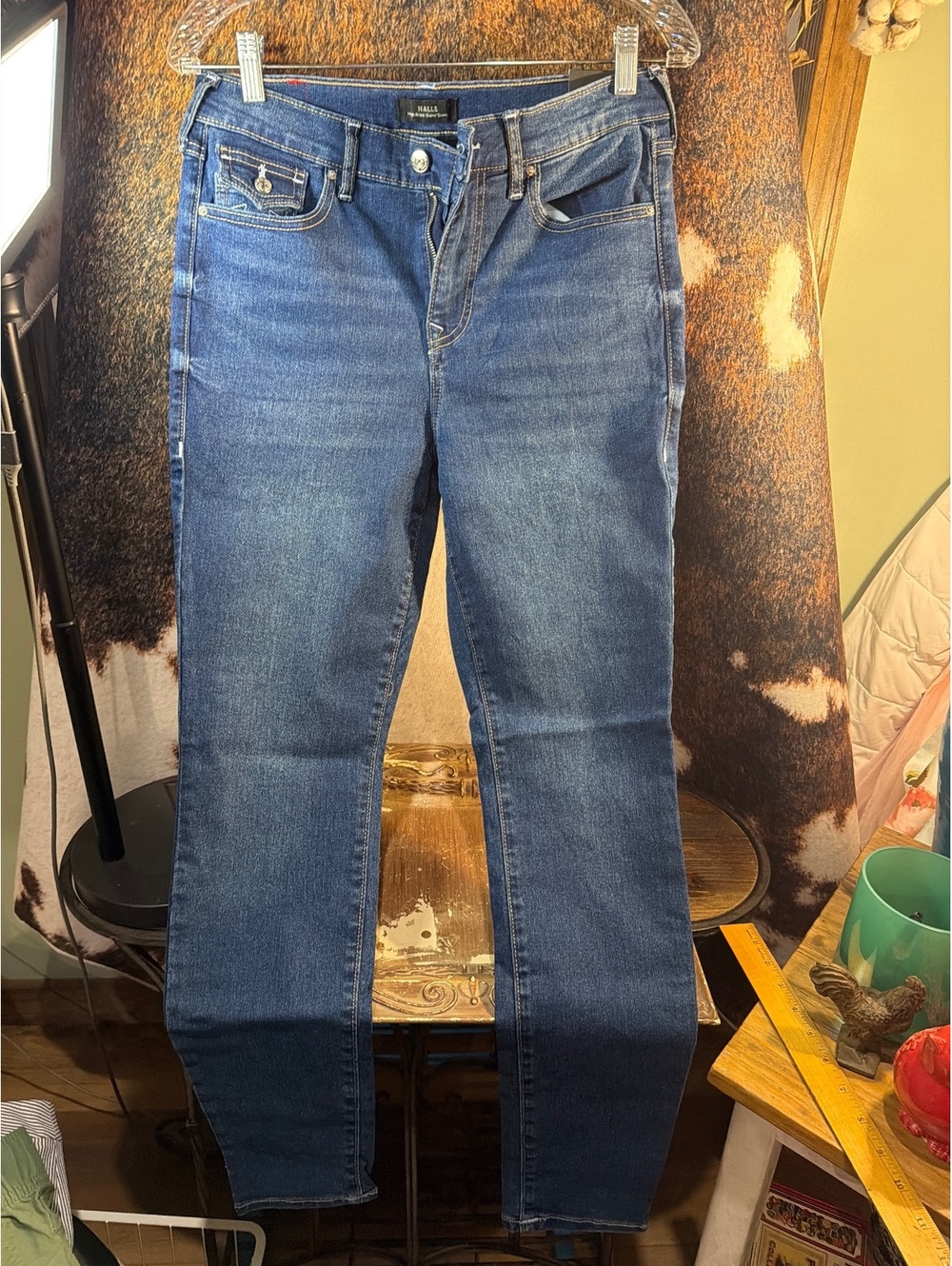 True Religion Halle High Rise Super Skinny Jeans W28 Blue Denim
